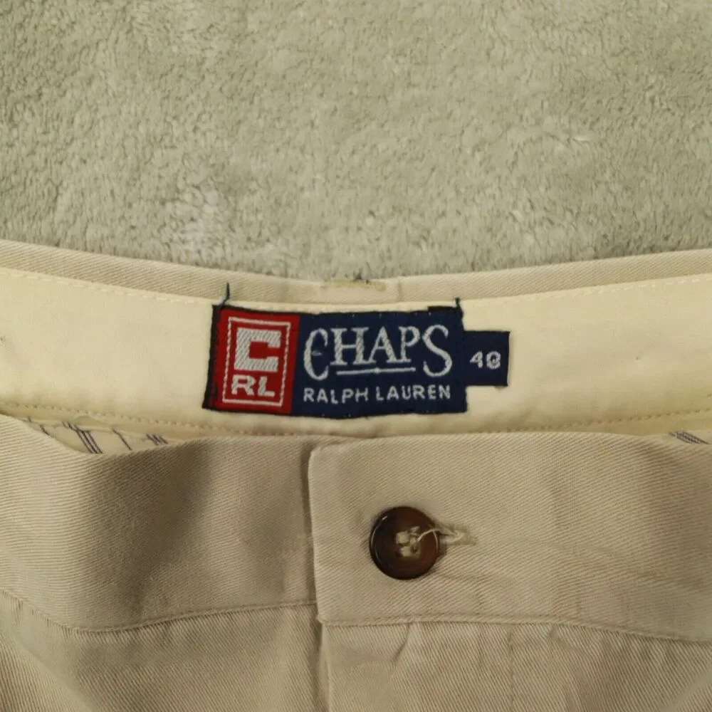 Chaps Ralph Lauren Vintage Men's‎ Khaki Pleat Front Shorts size 40